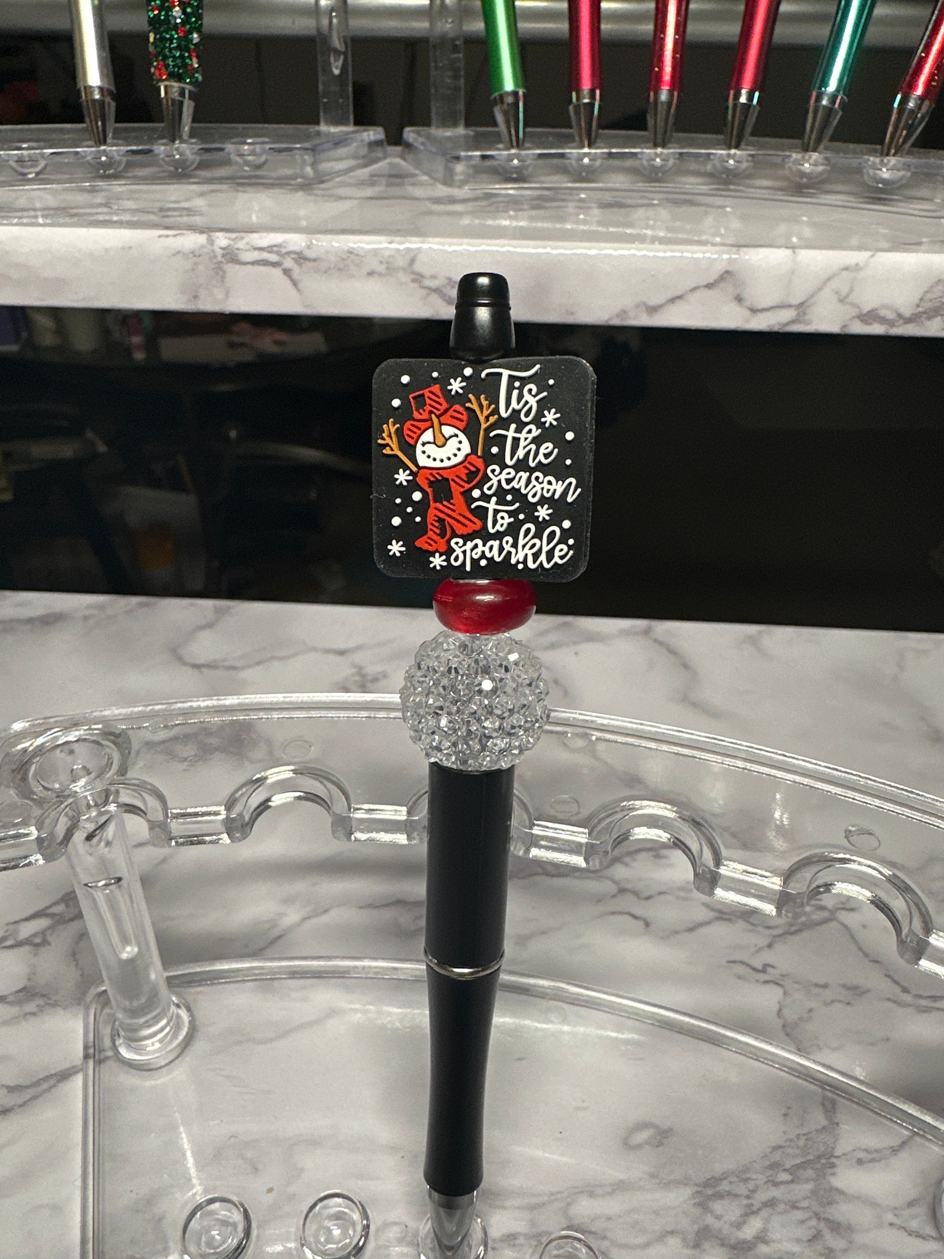 Frosty Christmas Bead’d Pen