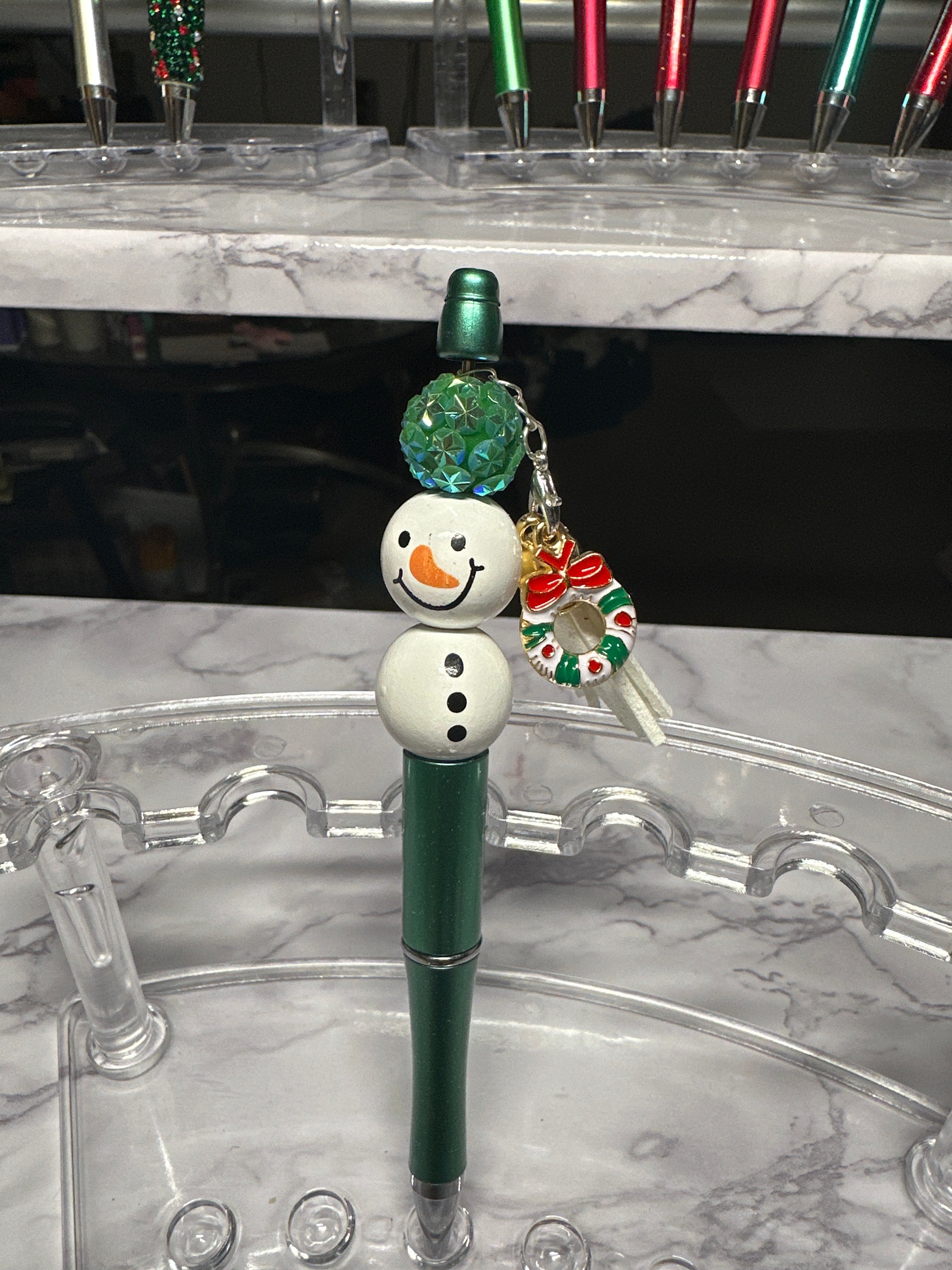 Frosty Christmas Bead’d Pen
