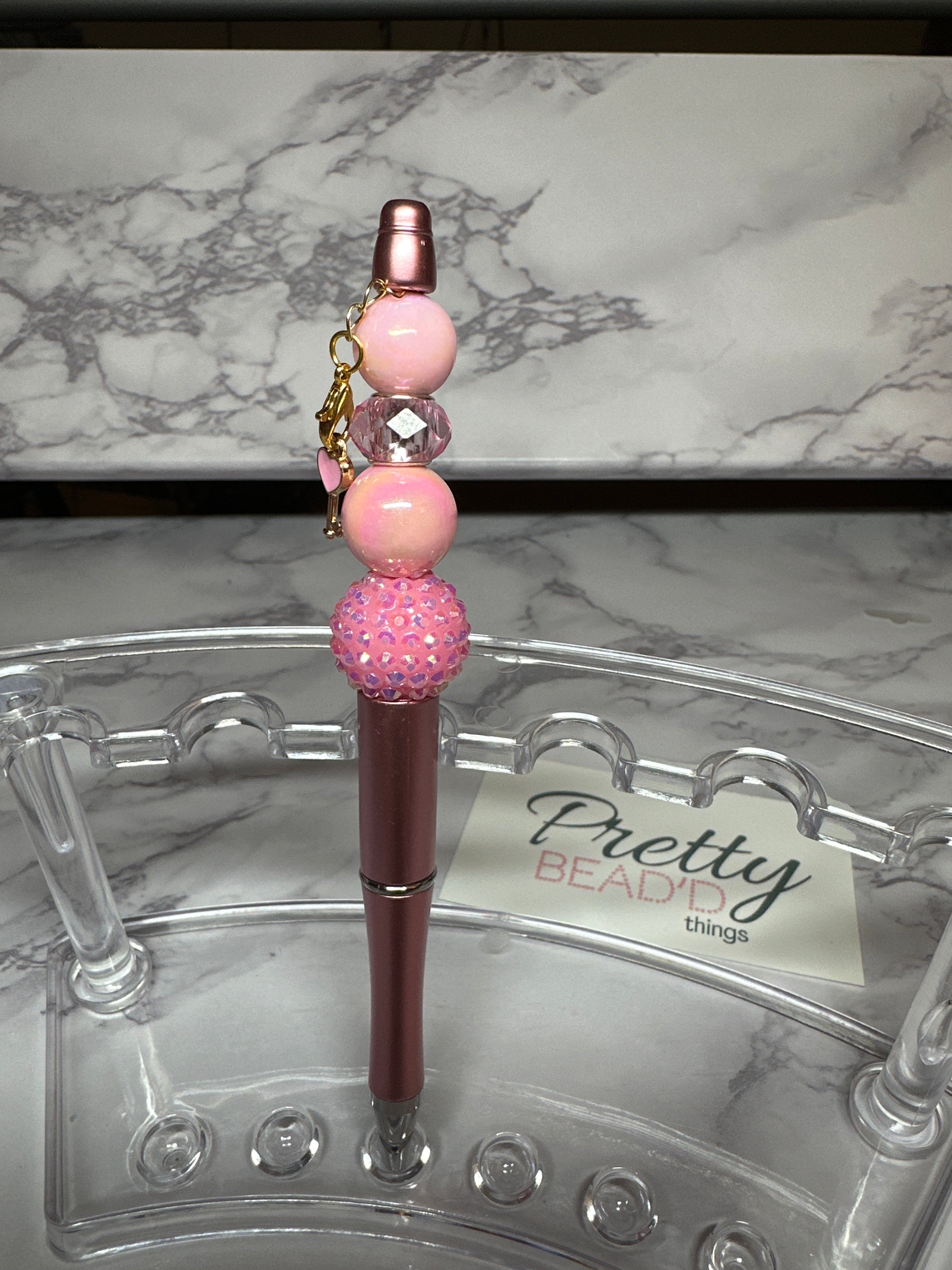 Pink Bead’d Pen