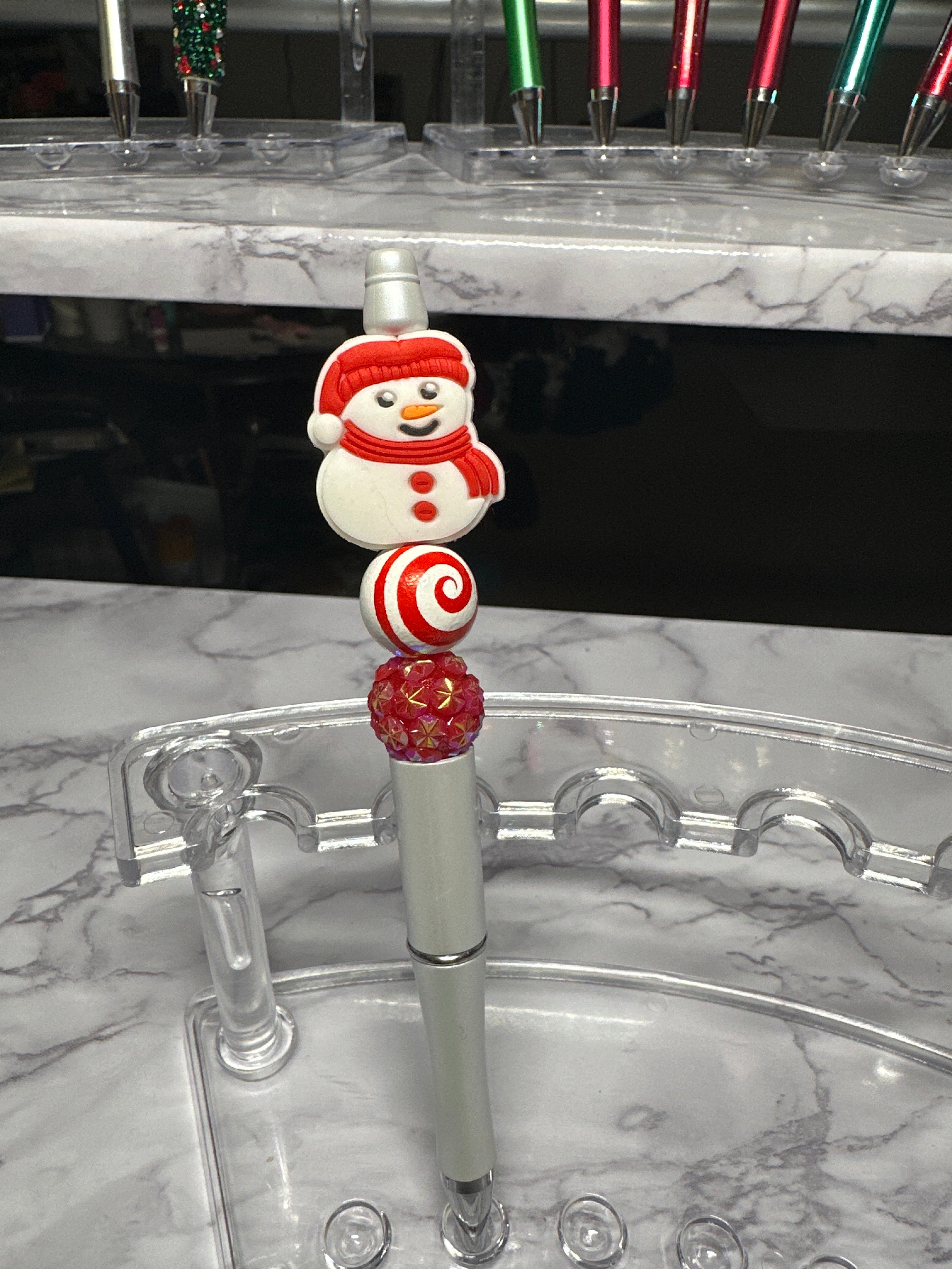 Frosty Christmas Bead’d Pen