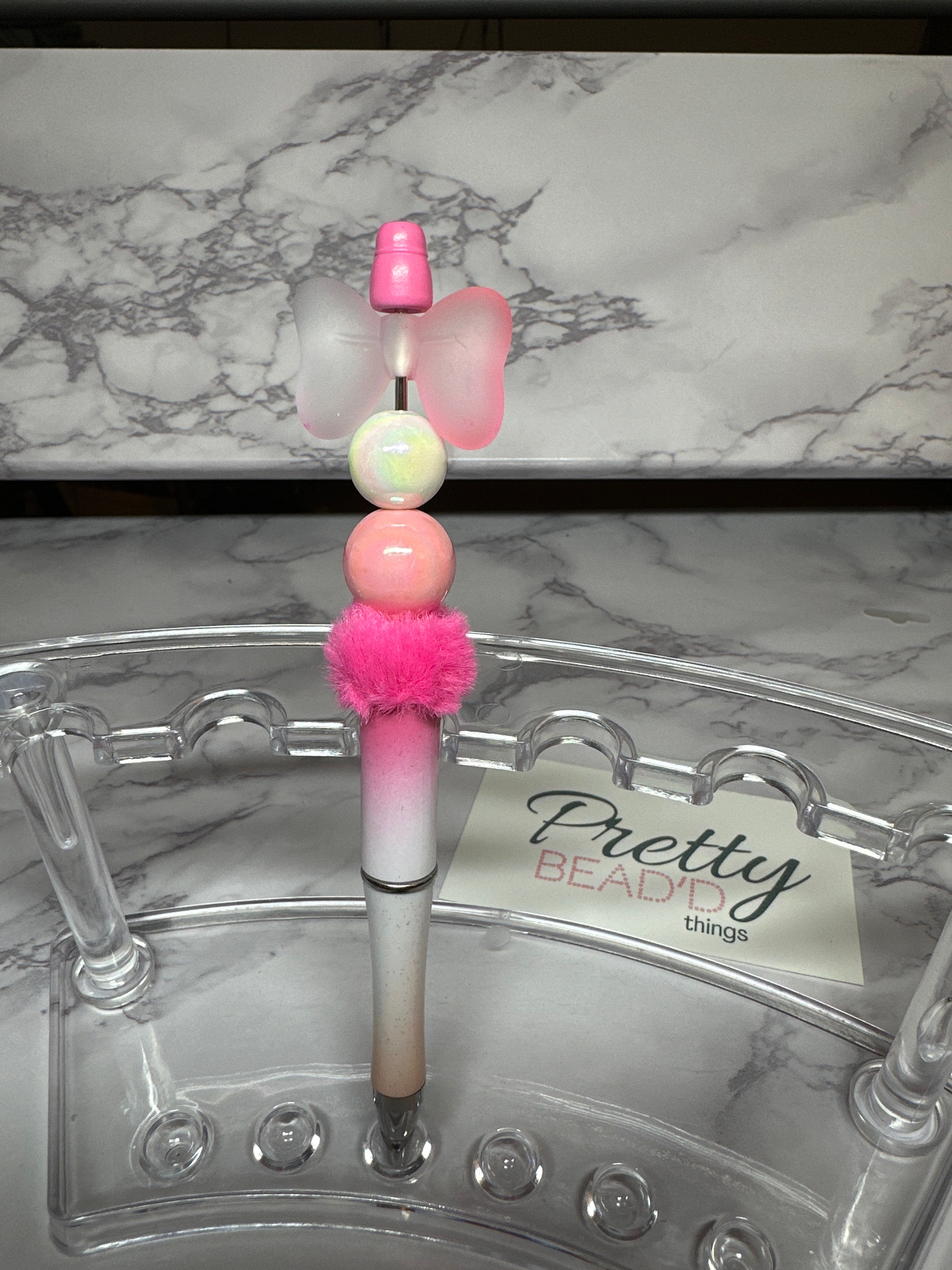 Pink Bead’d Pen