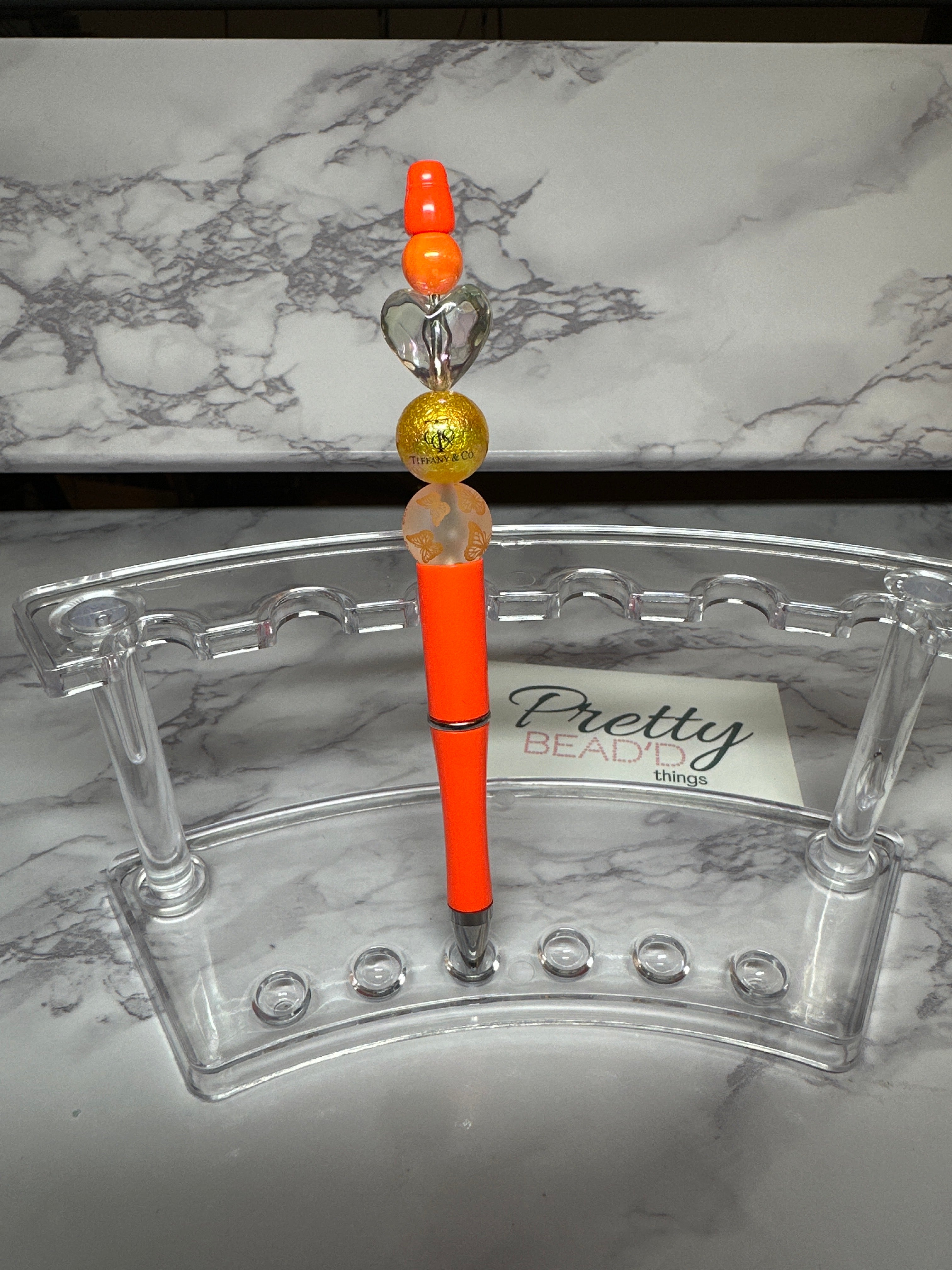 Orange Bead’d Pen