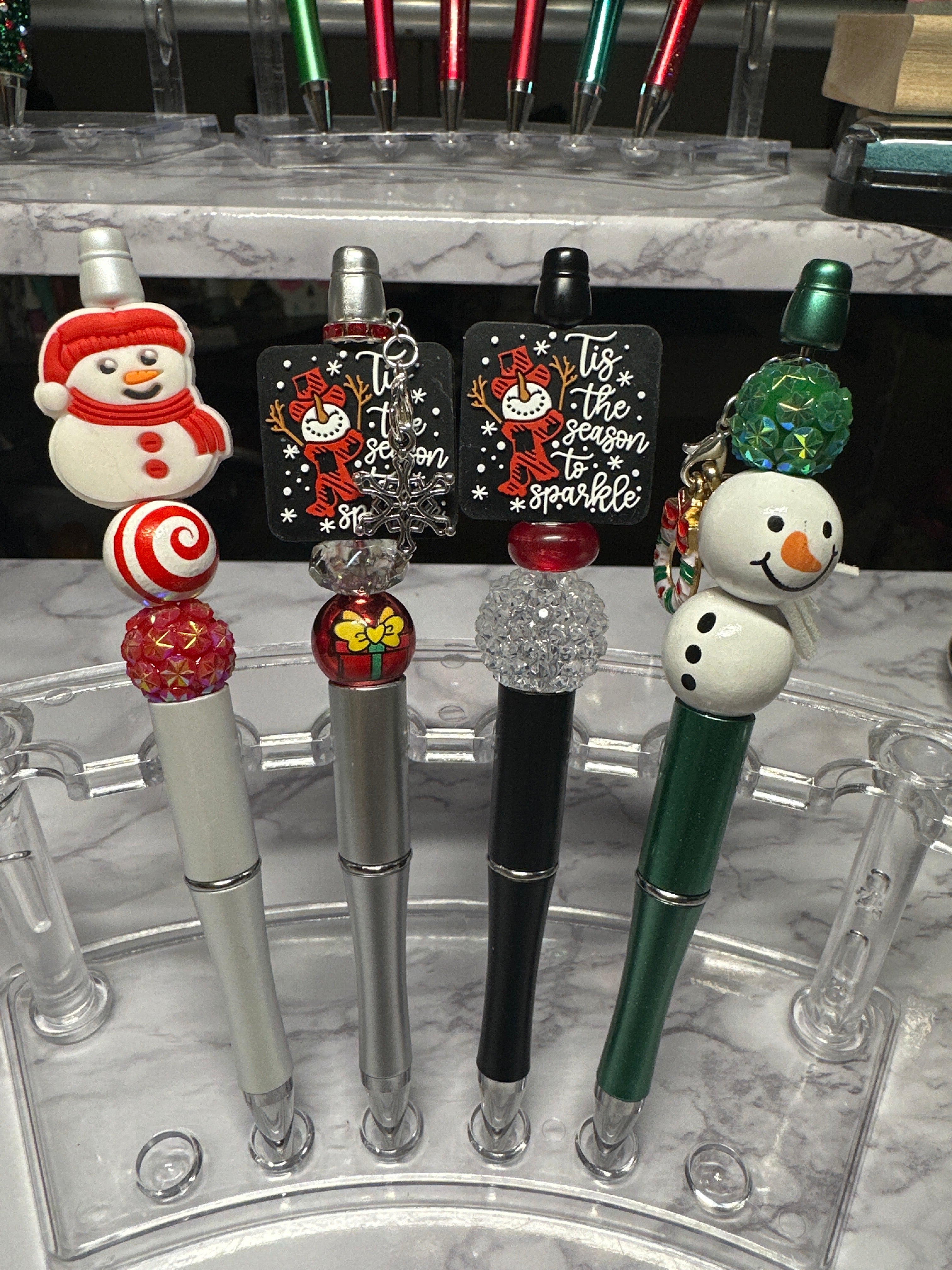 Frosty Christmas Bead’d Pen