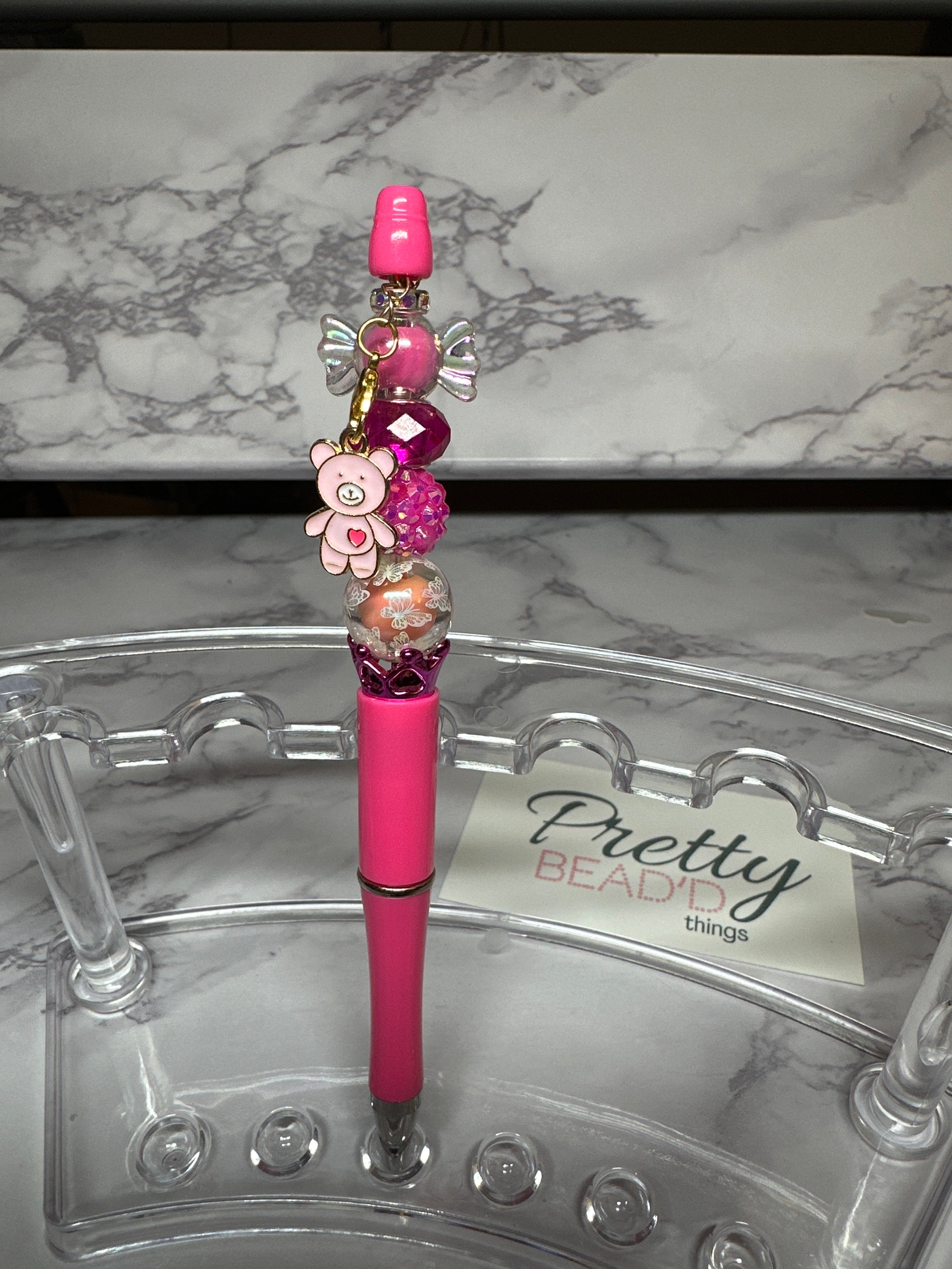 Pink Bead’d Pen