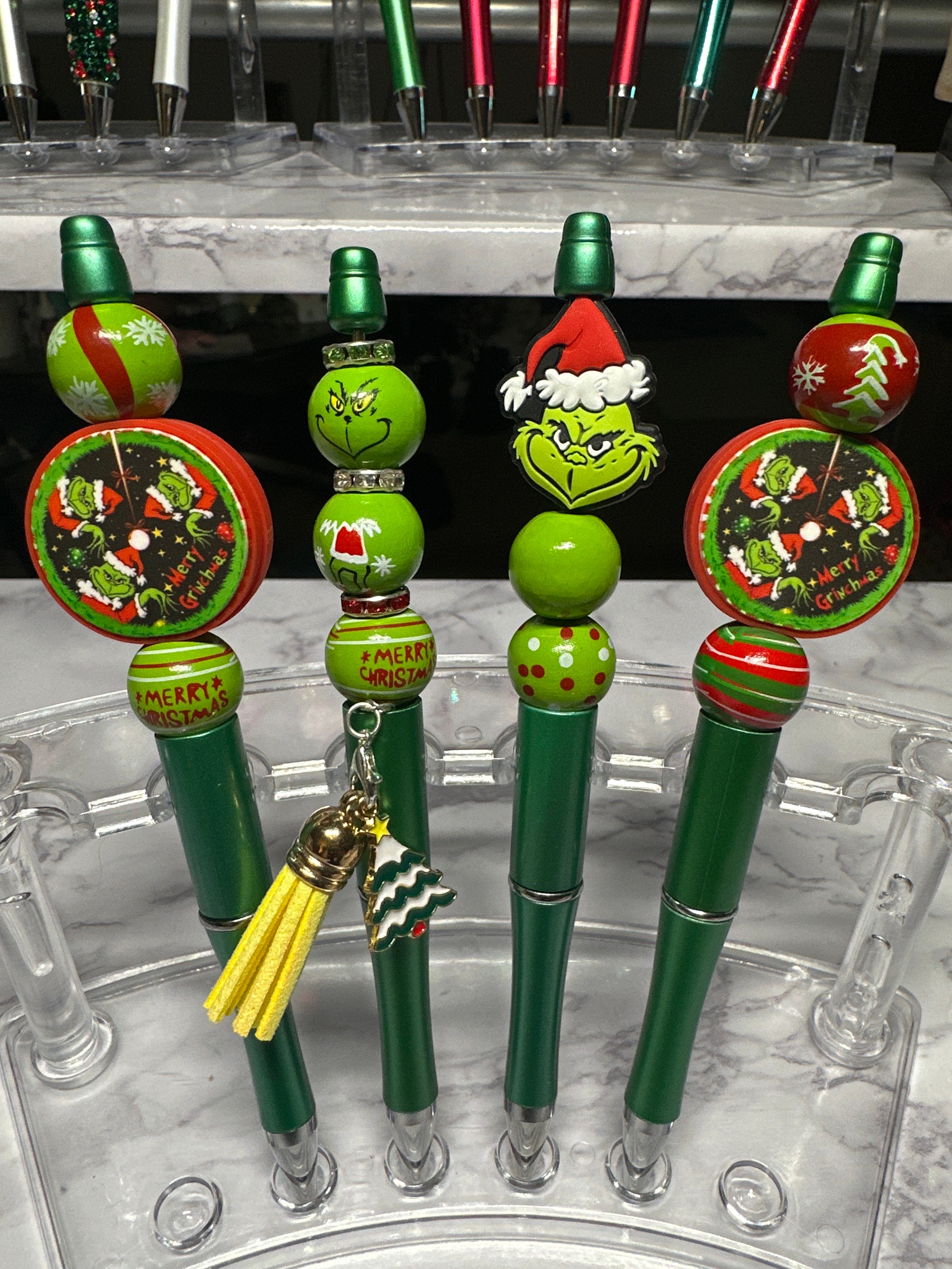 Grinch Christmas Bead’d Pen