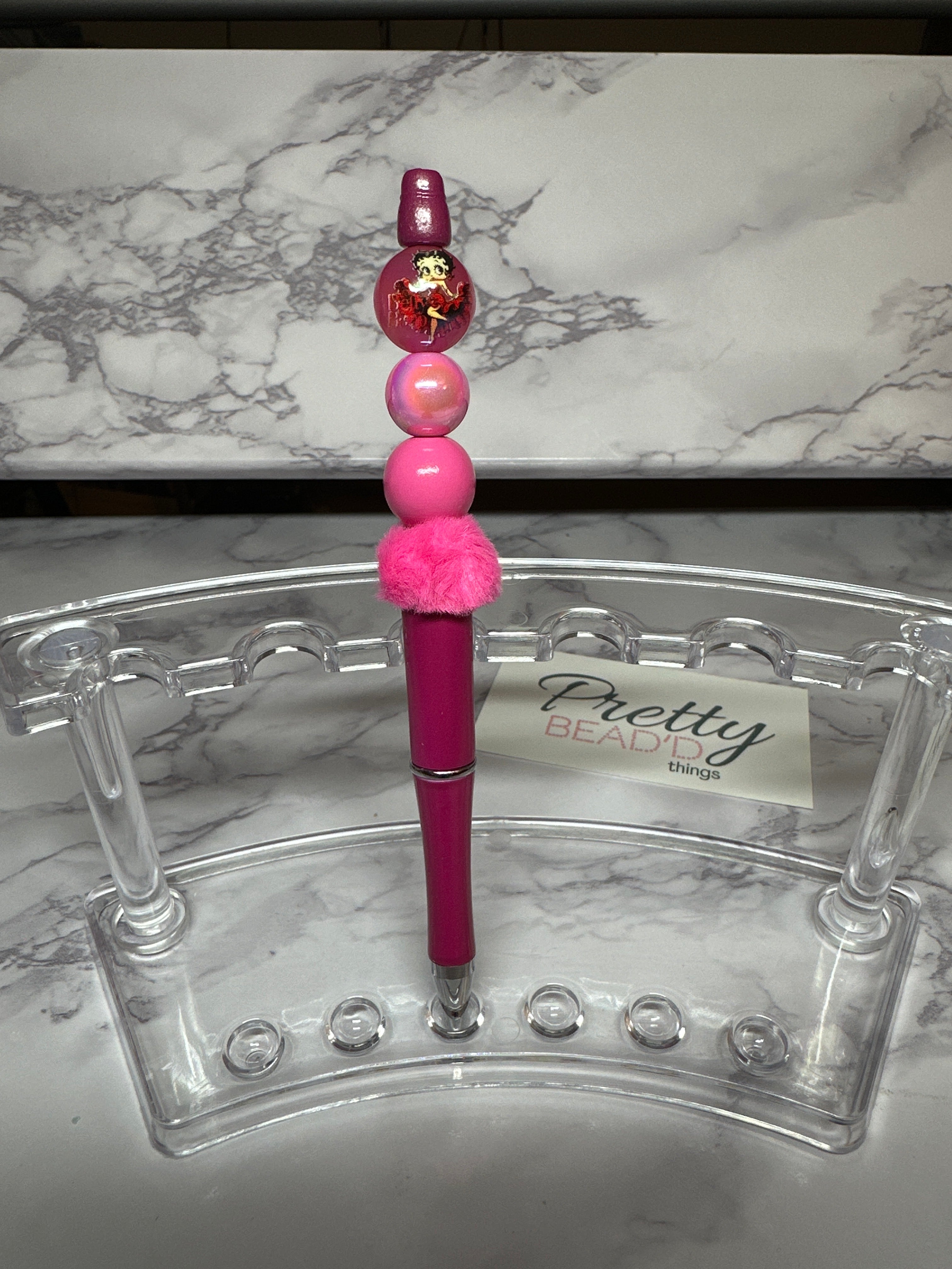 Pink Bead’d Pen