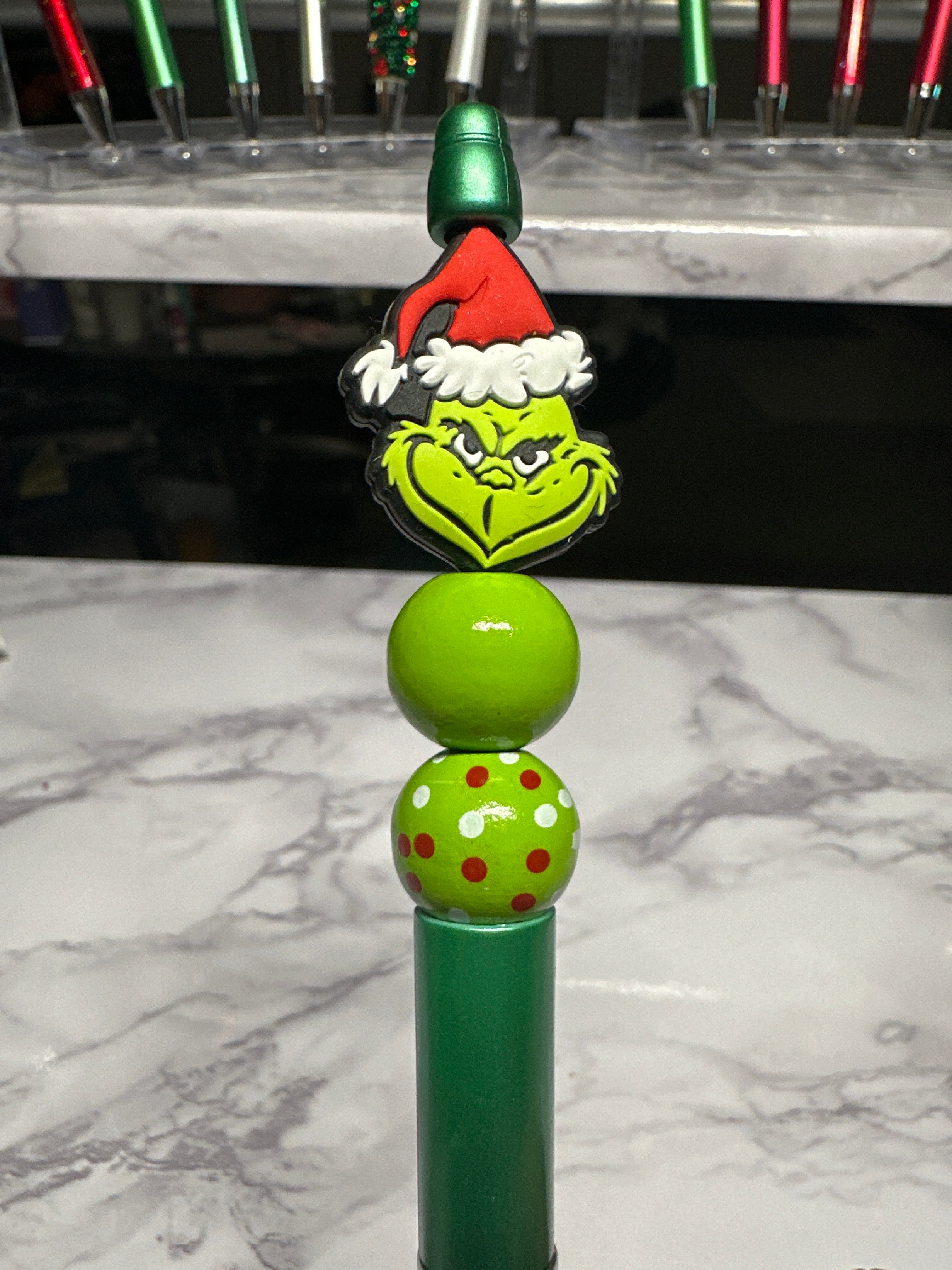 Grinch Christmas Bead’d Pen