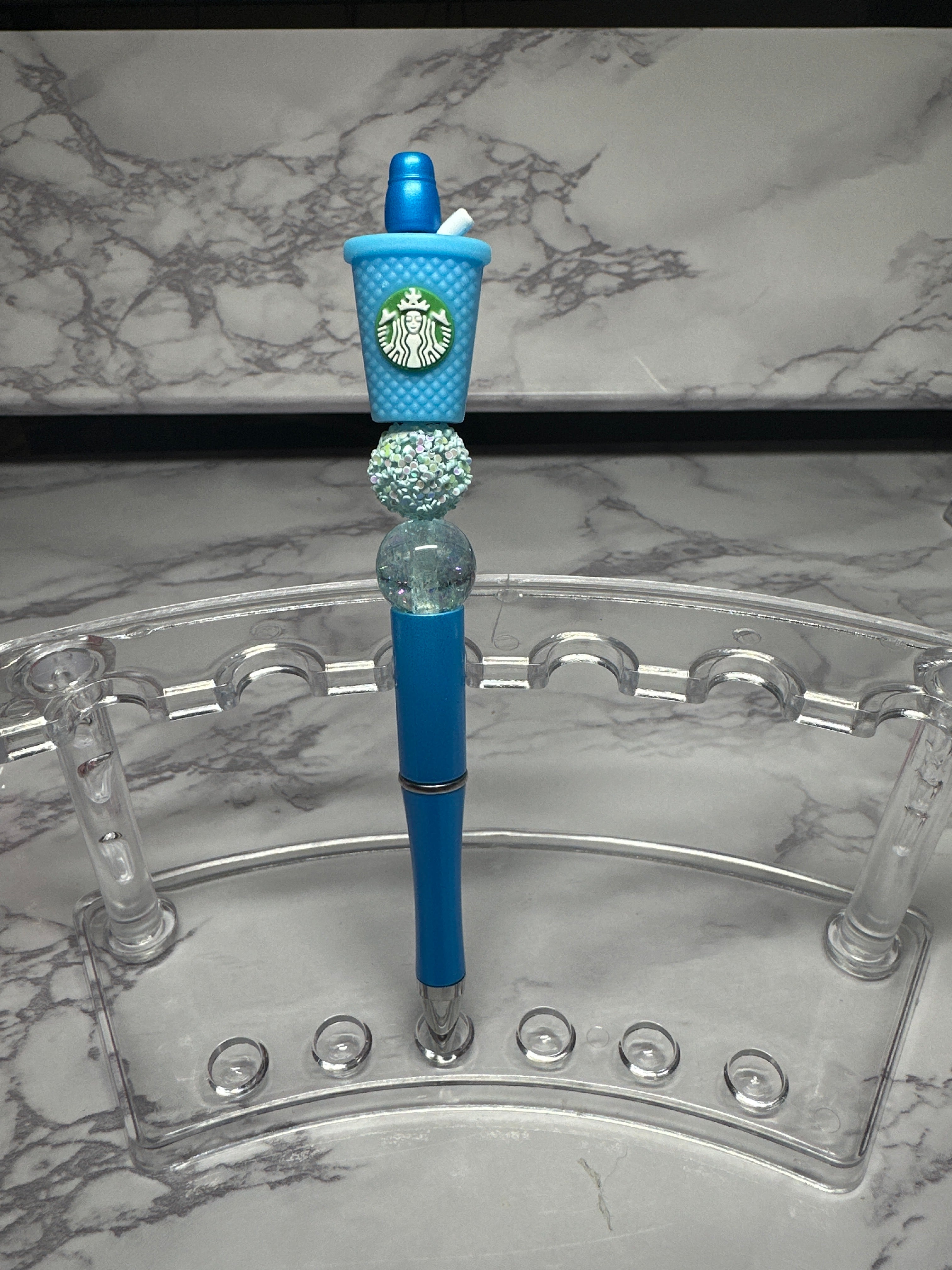 Blue Bead’d Pen