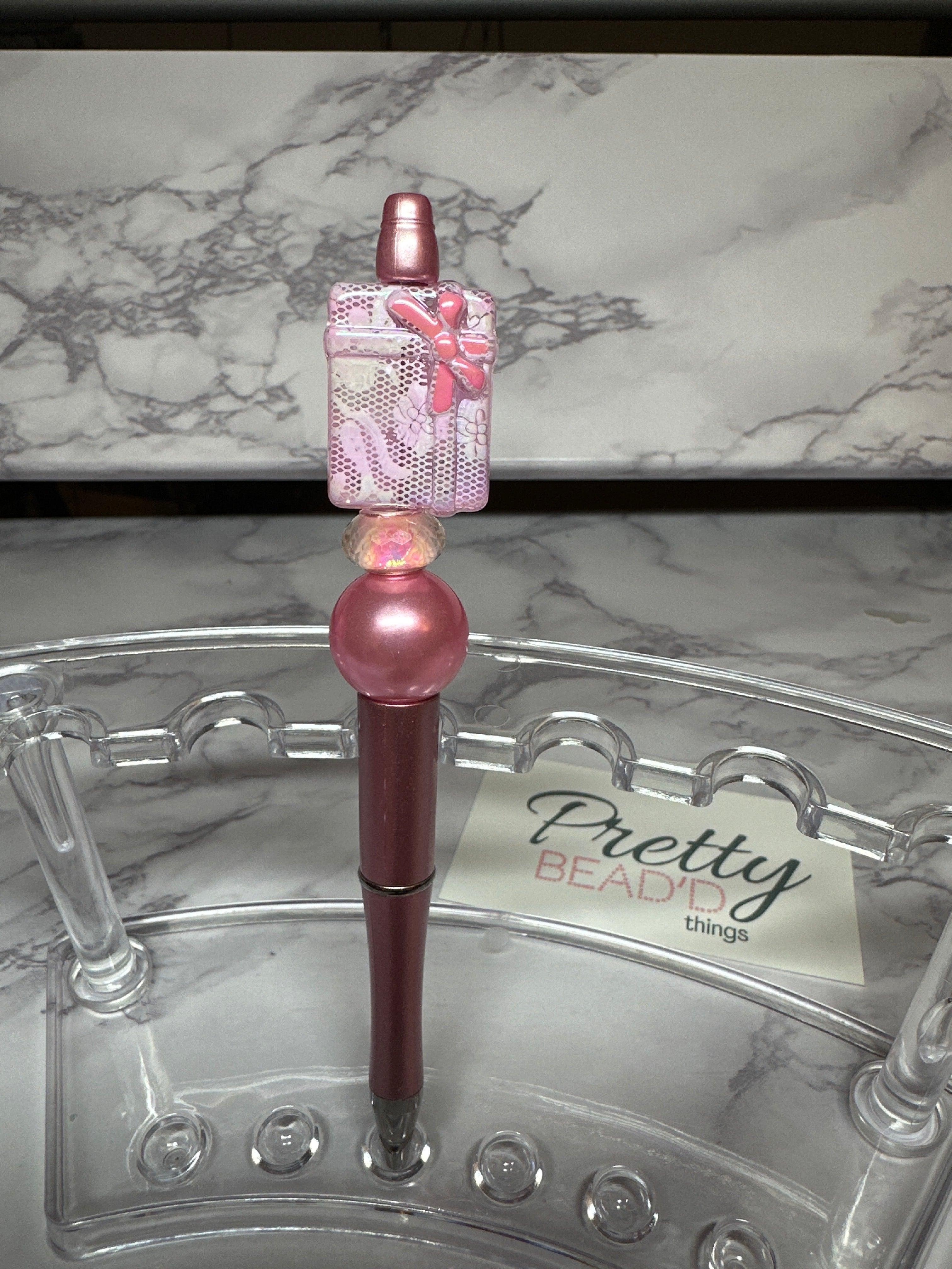 Pink Bead’d Pen