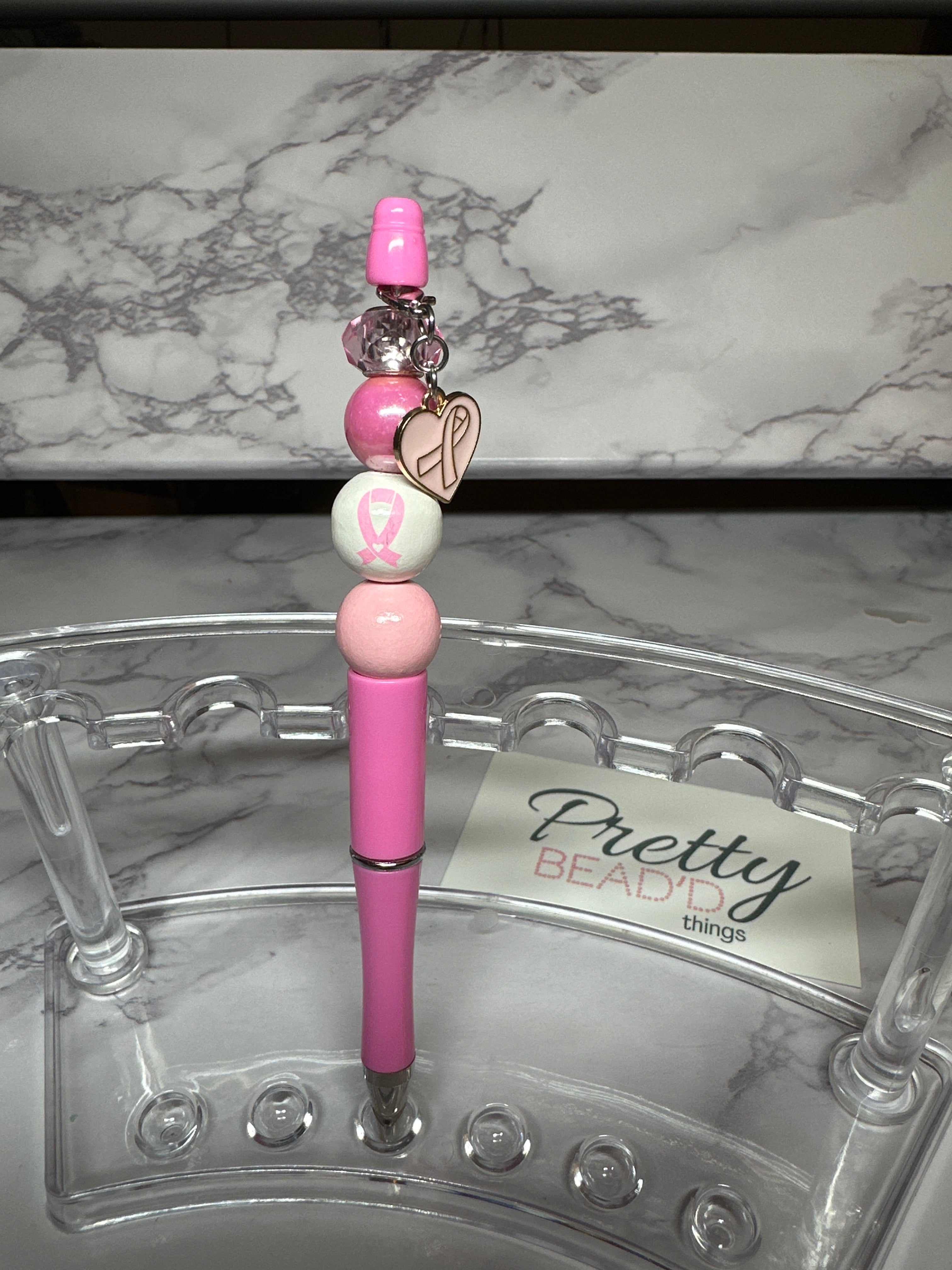 Pink Bead’d Pen
