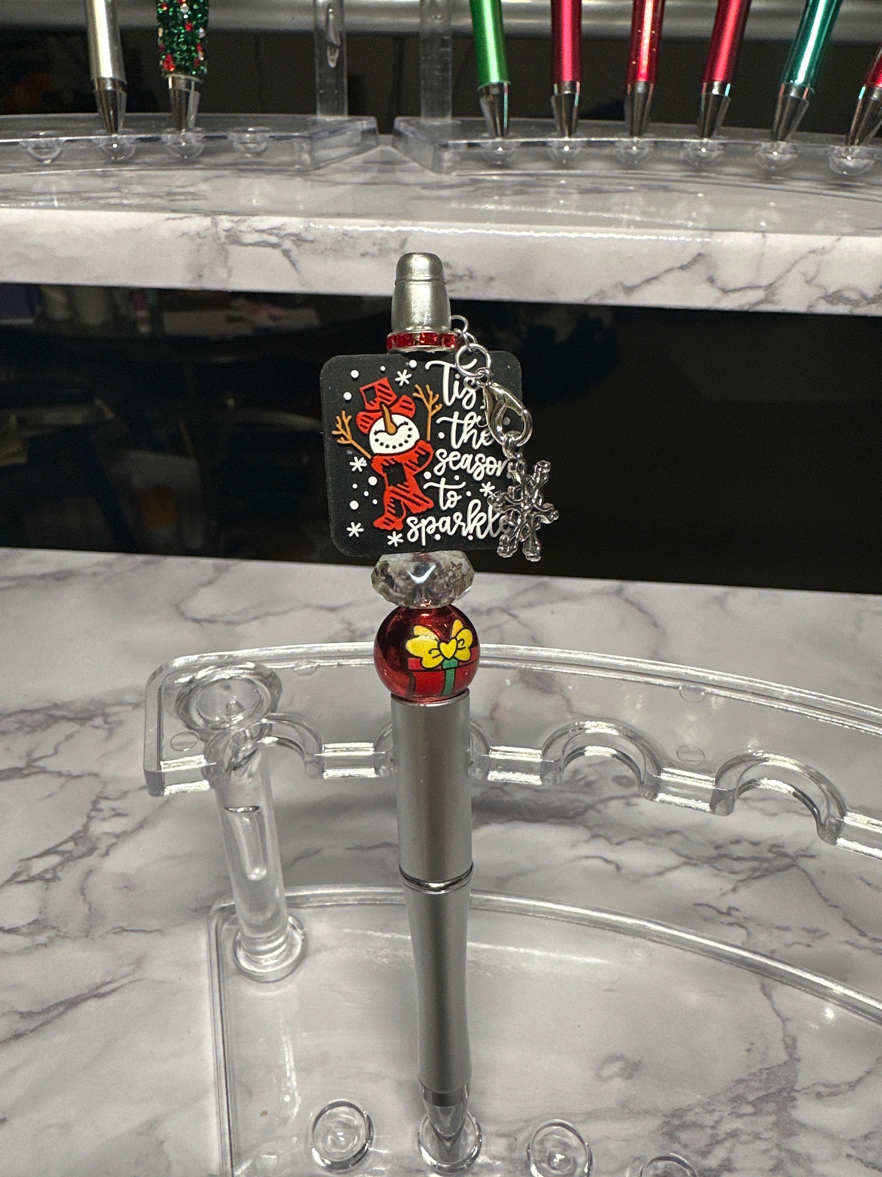 Frosty Christmas Bead’d Pen